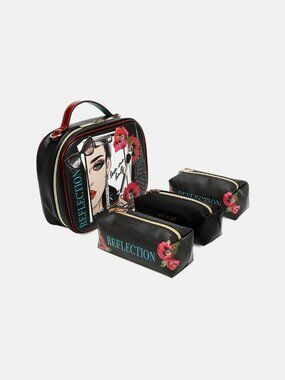 NWT Nicole Lee USA Printed Handbag with Three Pouches